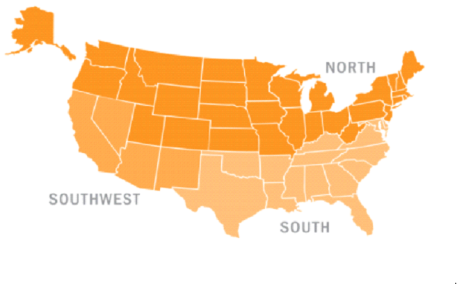 2023 HVAC Regional Standards map